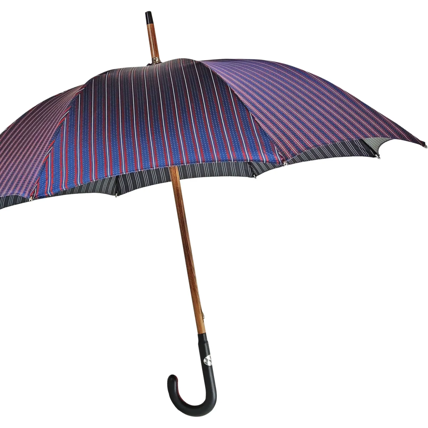 Elegant Men's umbrella with black leather handle