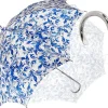Elegant Parasol With Blue Design On White Background