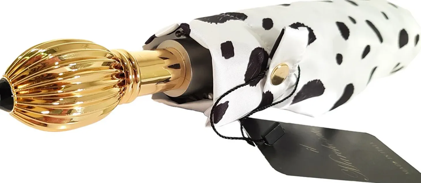 Elegant Spotted Woman's Folding Umbrella