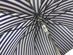 Elegant striped Blue and gray umbrella - Exclusive ilMarchesato