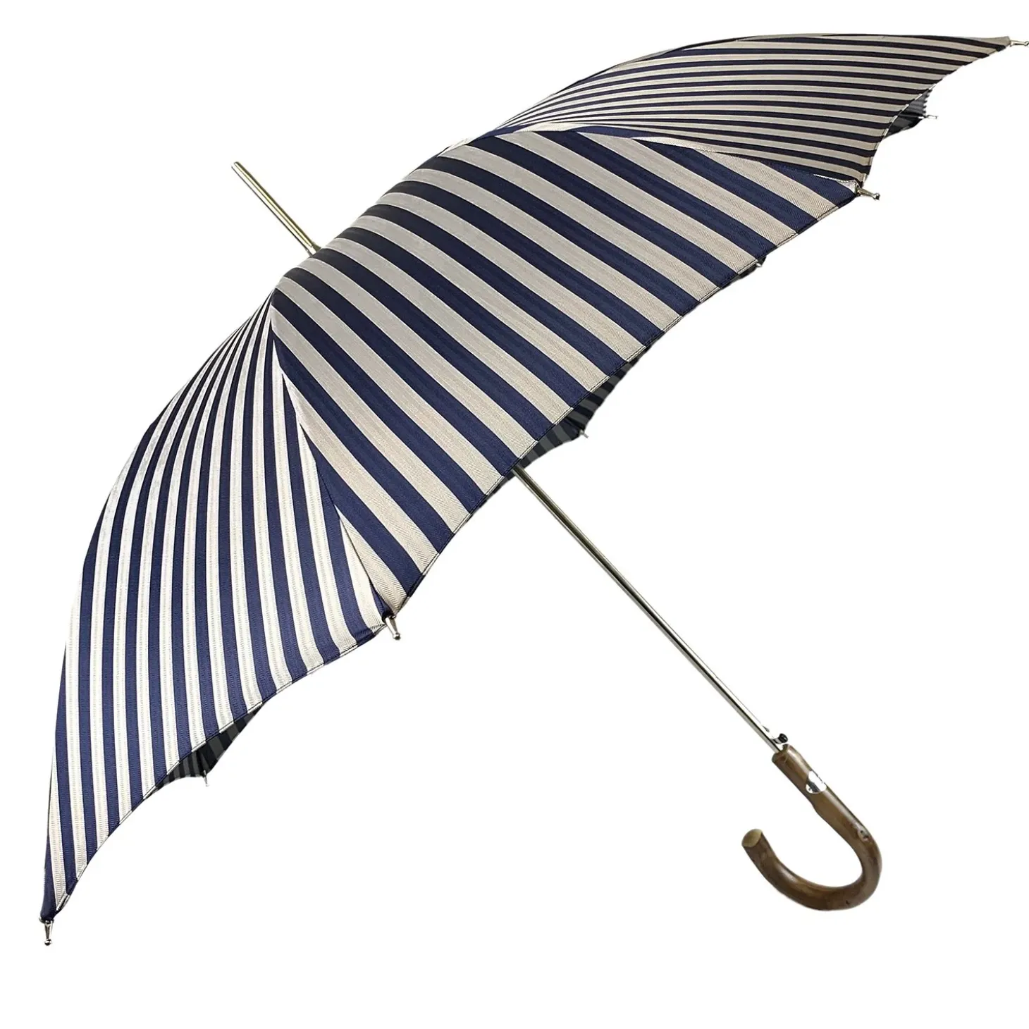 Elegant striped Blue and gray umbrella - Exclusive ilMarchesato