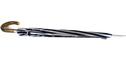 Elegant striped Blue and gray umbrella - Exclusive ilMarchesato