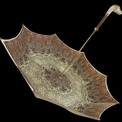 Elegant umbrella in animalier style and hand-enamelled Dog
