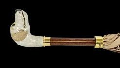 Elegant umbrella in animalier style and hand-enamelled Dog