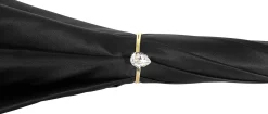 Elegant Umbrella With Double Layer In Black Satin