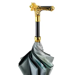 Elegant Umbrella with Gold-Plated Lion Handle – Limited Edition