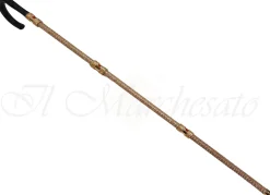 Elegant Walking Cane Encrusted with Swarovski Crystals- Leather Handle
