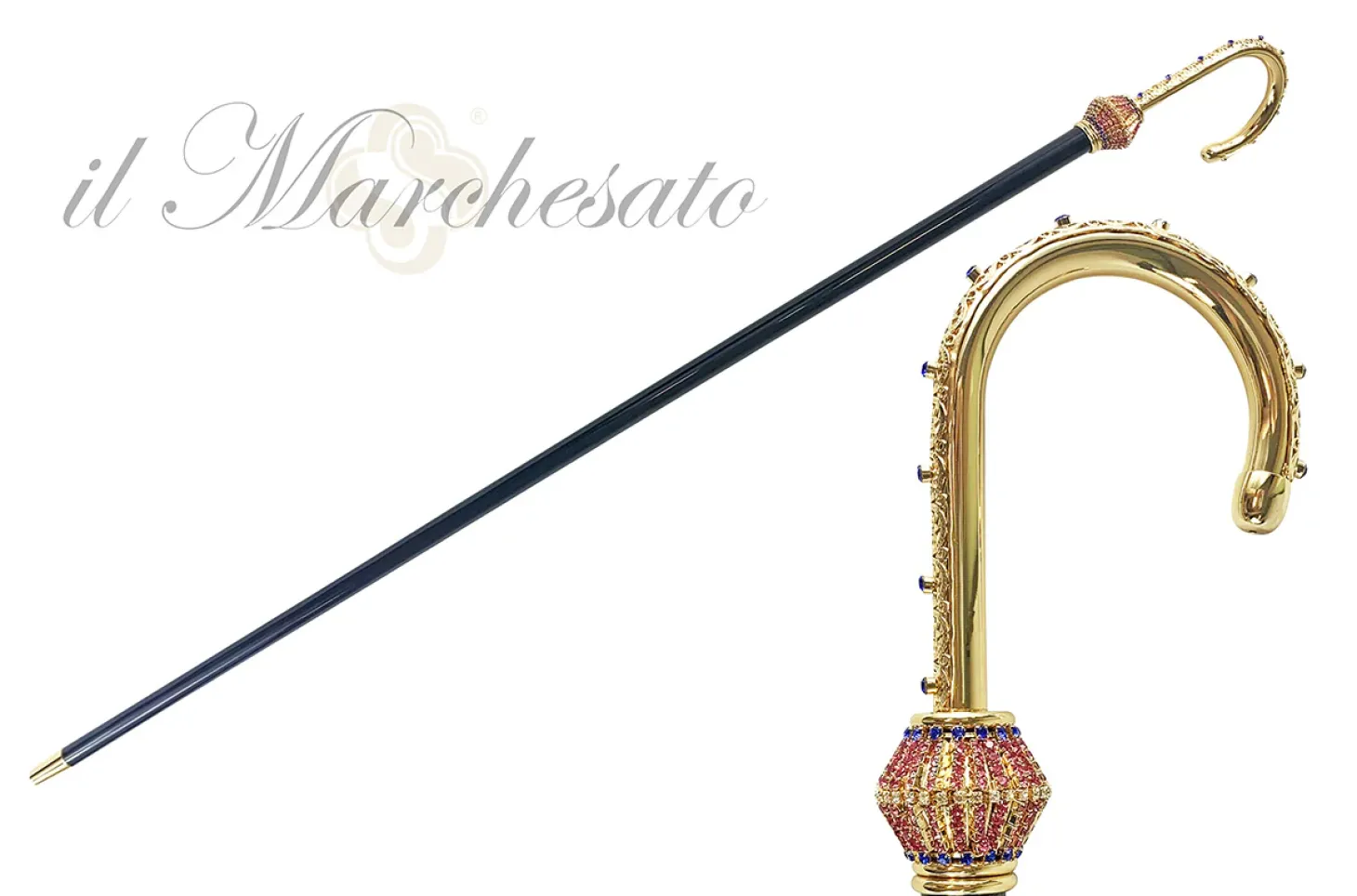 Elegant Walking cane for ladies with crystals