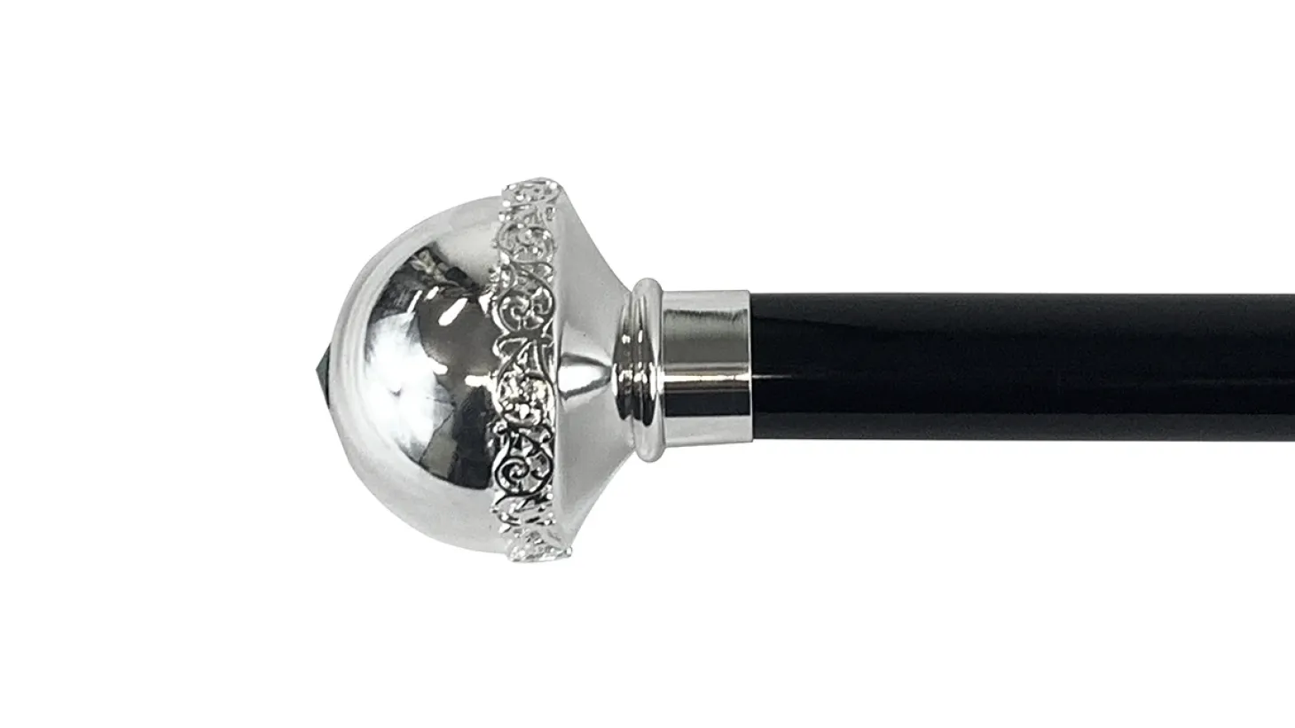 Elegant Walking stick with Silver-Plated Knob