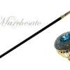 Elegant Walking Stick With Aquamarine