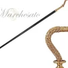 exceptional Walking stick with White crystals