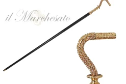 exceptional Walking stick with White crystals