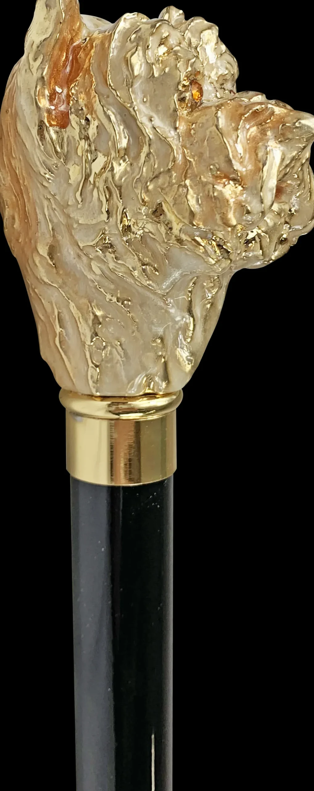 Exclusive gold plated and Hand enamelled dog