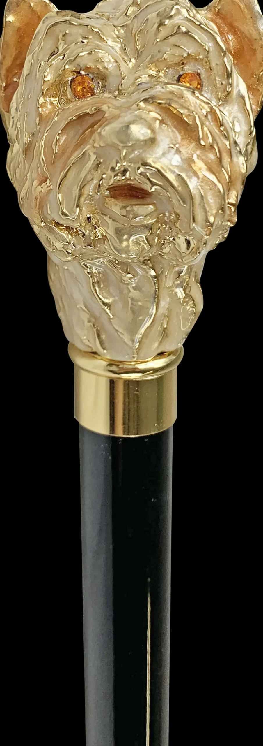 Exclusive gold plated and Hand enamelled dog