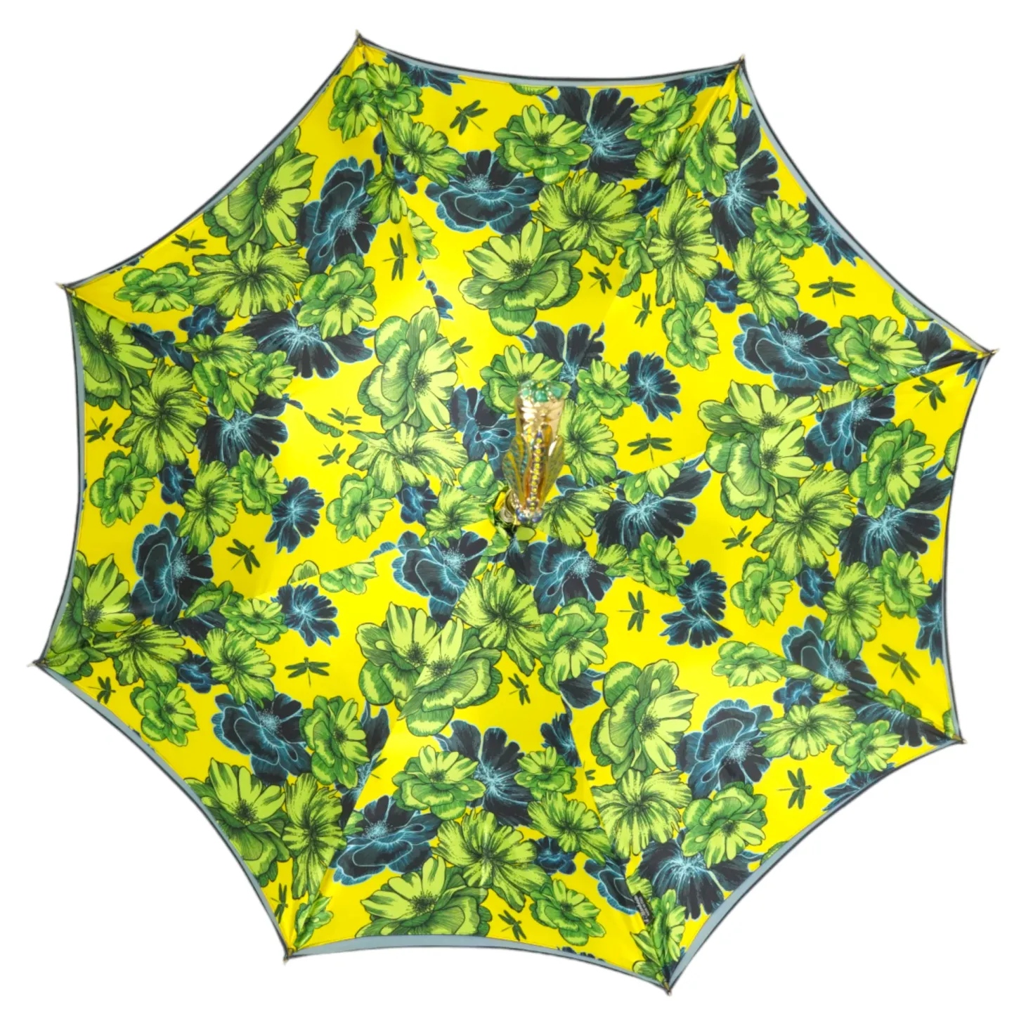 Exclusive Italian Artisan Umbrella with Exquisite Hand-Painted Dragonf