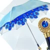 Exclusive peacock design with Sapphire crystals