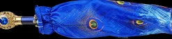 Exclusive peacock design with Sapphire crystals