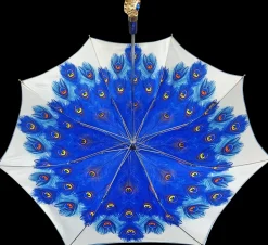 Exclusive peacock design with Sapphire crystals
