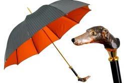 Exclusive striped umbrella - hand-painted greyhound umbrella