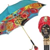 Exclusive umbrella with colorfull Sicily "Testa di moro"
