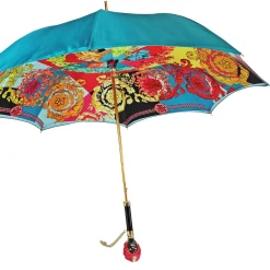 Exclusive umbrella with colorfull Sicily "Testa di moro"