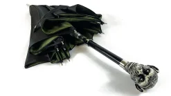 Exclusive umbrella with hand-painted monkey handle