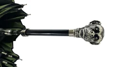 Exclusive umbrella with hand-painted monkey handle