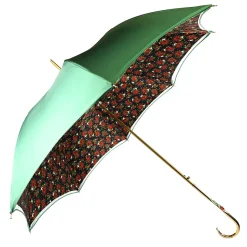 Fanciful Green Umbrella with Roses