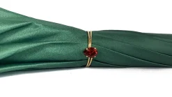 Fanciful Green Umbrella with Roses