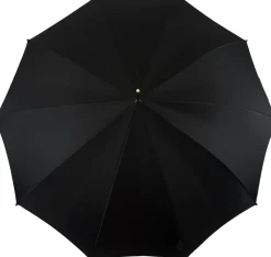 Fantastic Black umbrella for man with Silverplated Lion