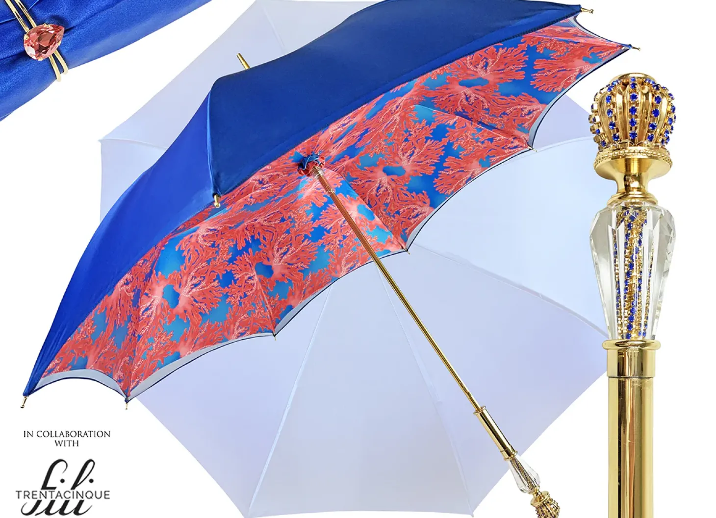 Fantastic blue with "35fili" Coral design