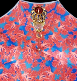 Fantastic blue with "35fili" Coral design
