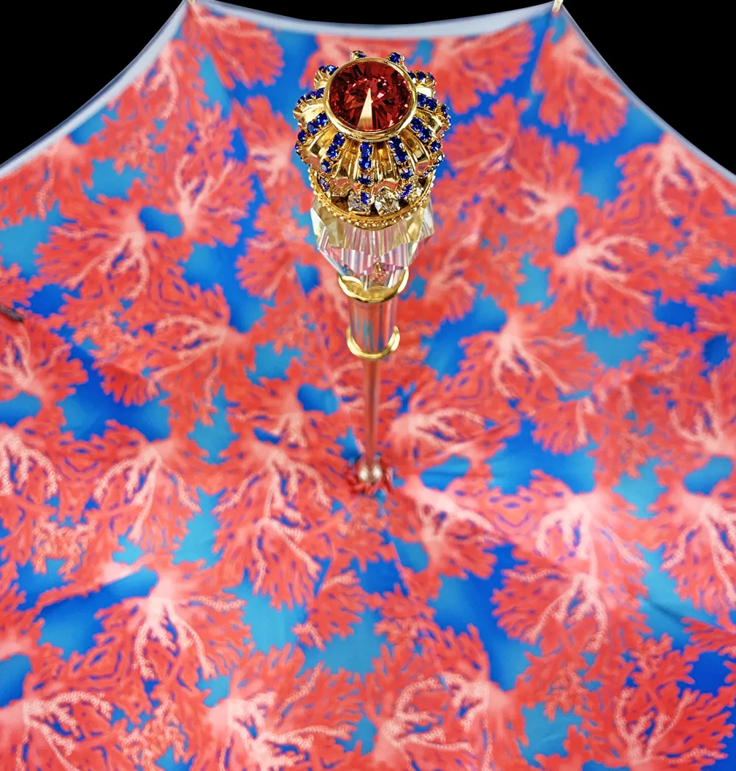 Fantastic blue with "35fili" Coral design