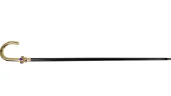 Fantastic curved cane for Men with teardrop crystals