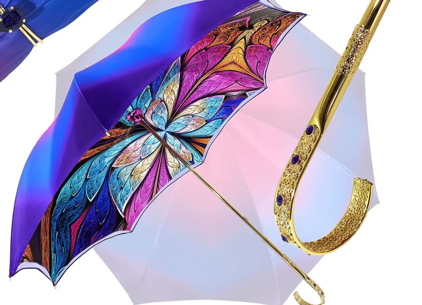 Fantastic Double Canopy Luxury purple Umbrella