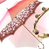 Fantastic light pink umbrella with Special flowered handle