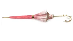 Fantastic light pink umbrella with Special flowered handle