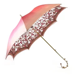 Fantastic light pink umbrella with Special flowered handle