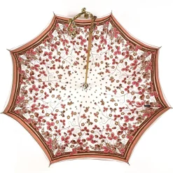 Fantastic light pink umbrella with Special flowered handle