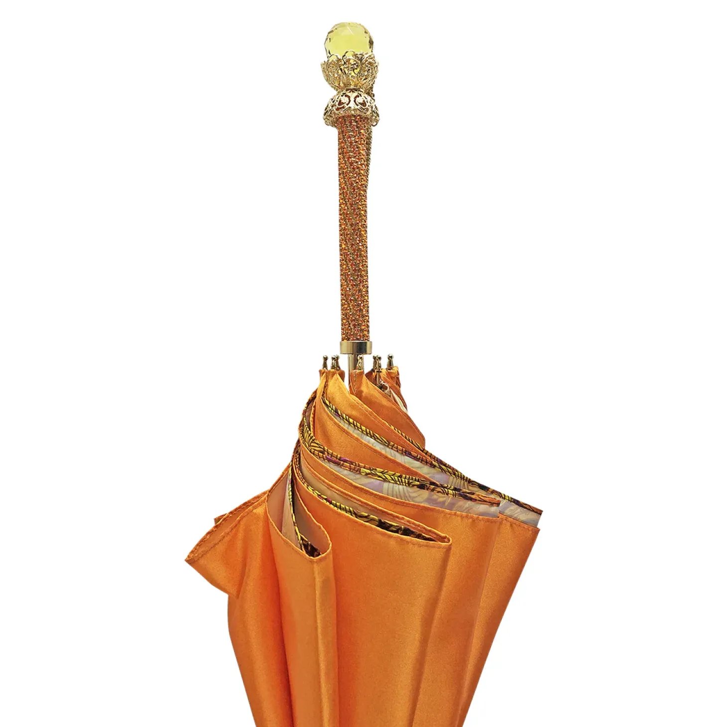 Fantastic Orange umbrella with leopard print