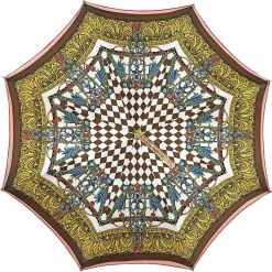 Fantastic red umbrella with Egyptian style