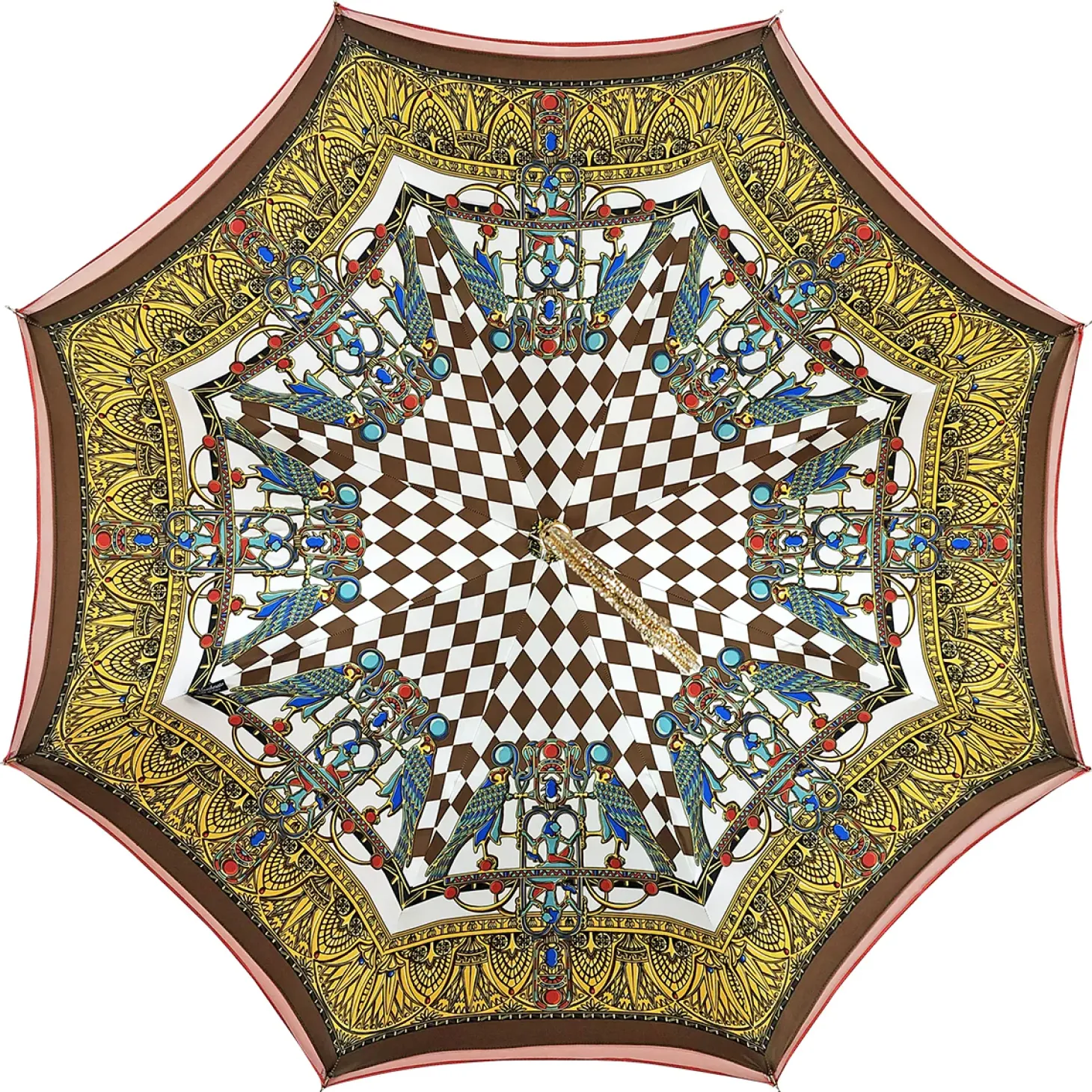 Fantastic red umbrella with Egyptian style
