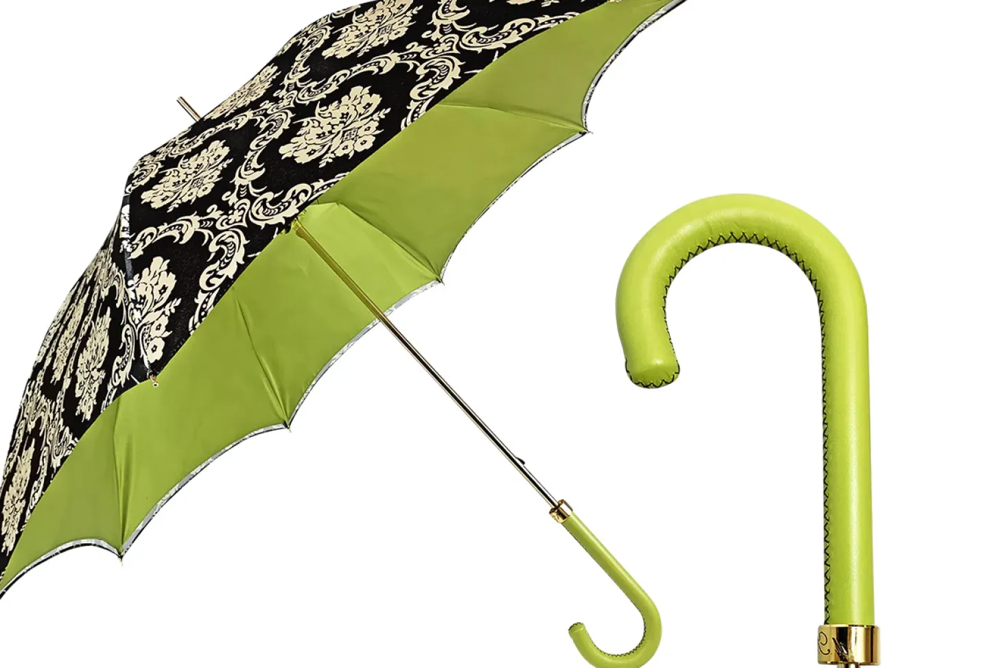 Fashionable black damask with fantastic green
