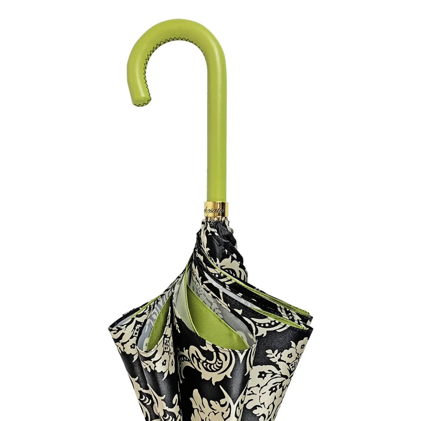 Fashionable black damask with fantastic green
