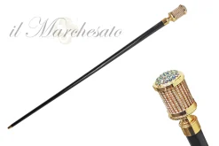 Fine and elegant walking stick with crystals