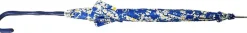 Flowered Marguerite Parasol - Blue Leather Handle