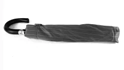 Folding gray striped umbrella for men