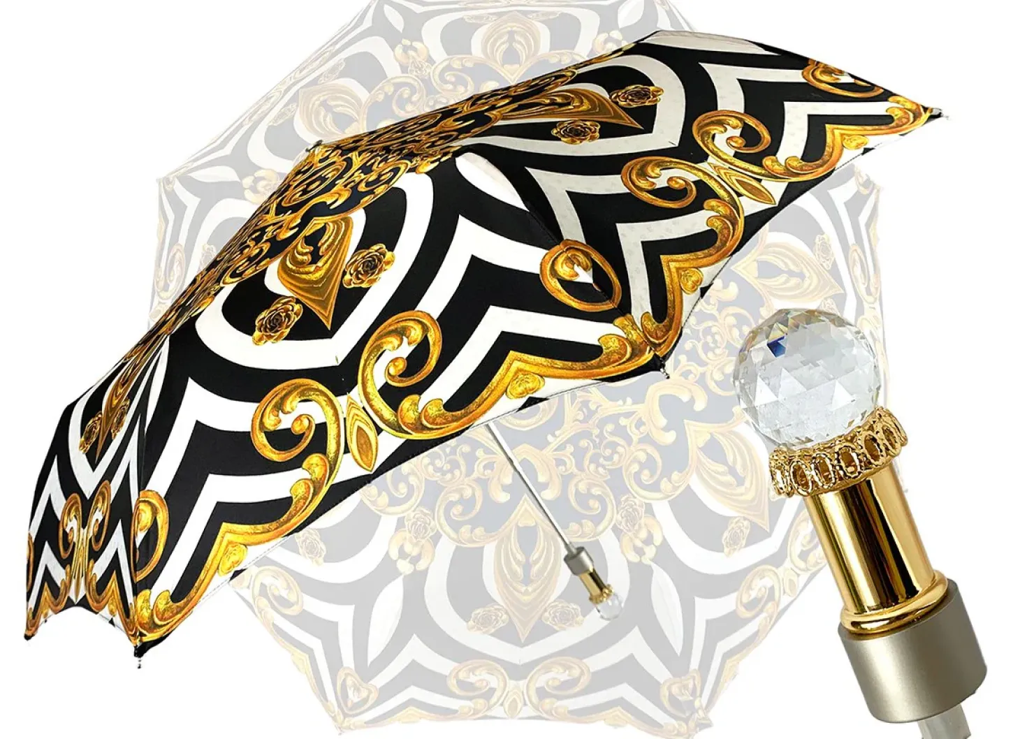 Folding Umbrella With Swarovski Crystal