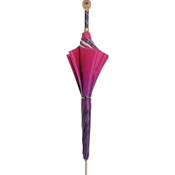 Fuchsia umbrella with medallion and crystals