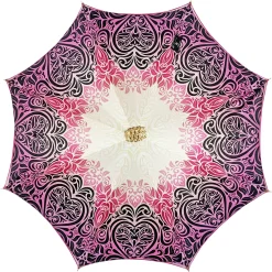 Fuchsia umbrella with medallion and crystals